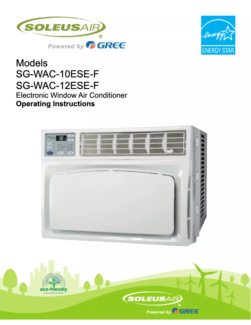 First page image of the manual for SG-WAC-12ESE-F