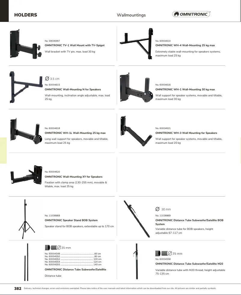 First page image of the manual for Distance Tube