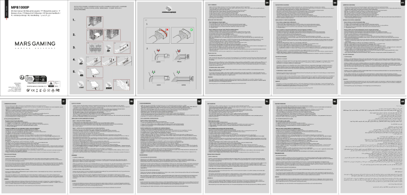 Page 1 of the manual User Manual Mars Gaming MPB1000P