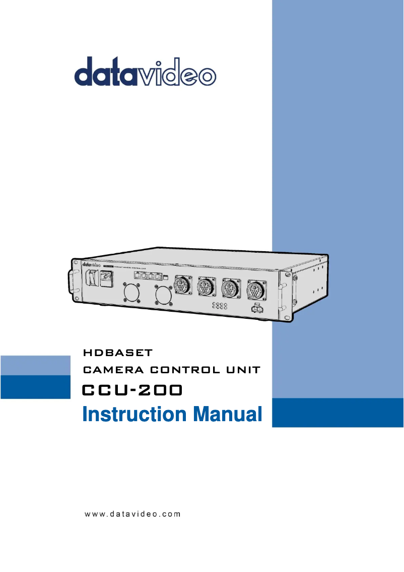 First page image of the manual for CCU-200