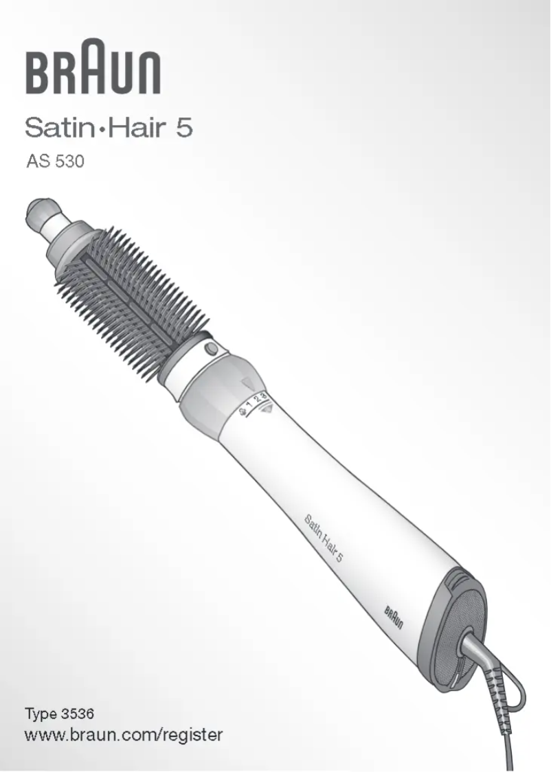 Page 1 of the manual User Manual Braun AS 530