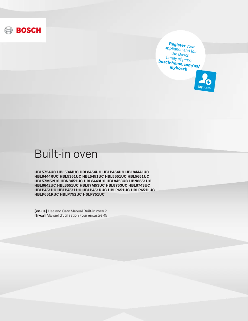 First page image of the manual for HBL5451UC