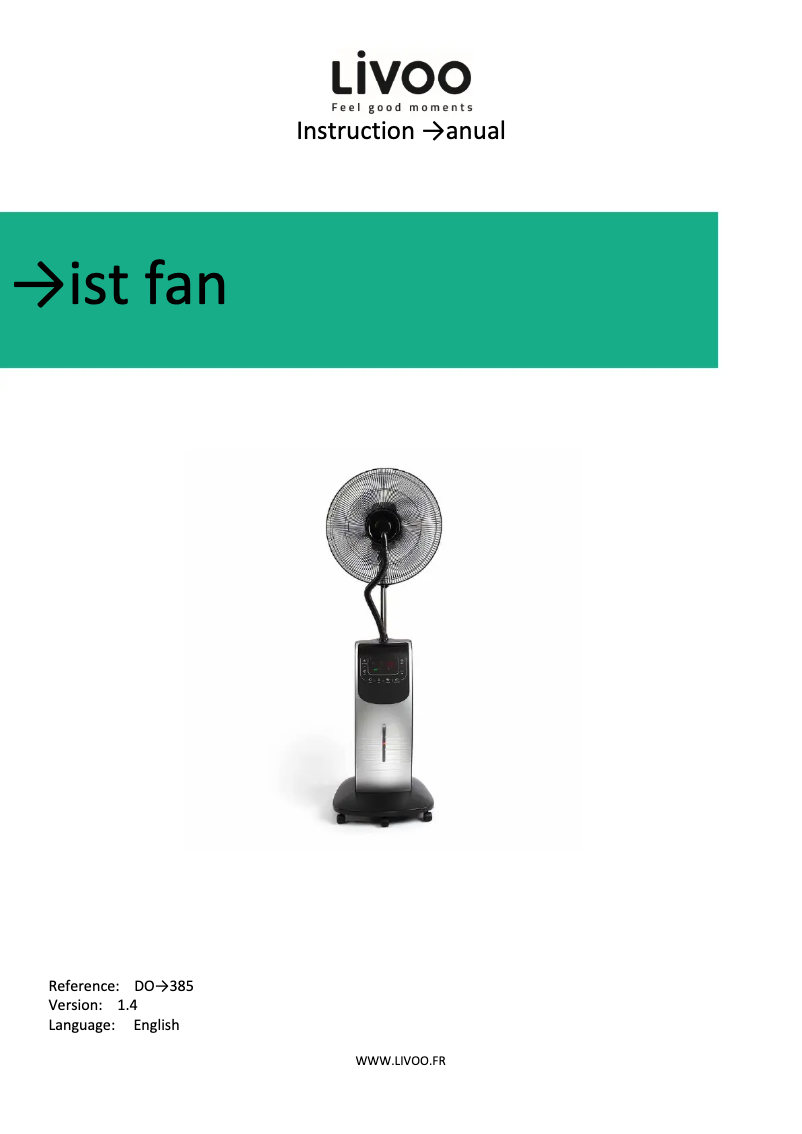 First page image of the manual for DOM385