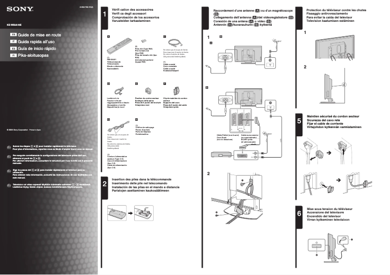 First page image of the manual for KE-W50A10E