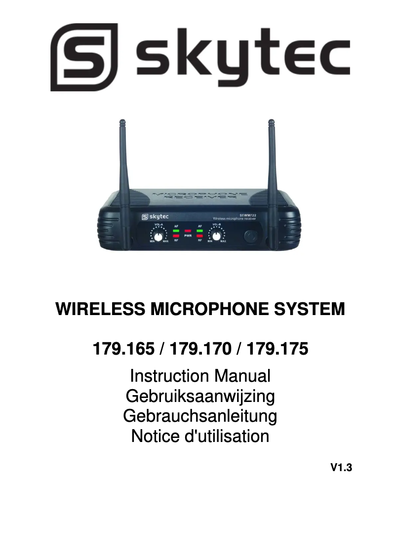 First page image of the manual for STWM722