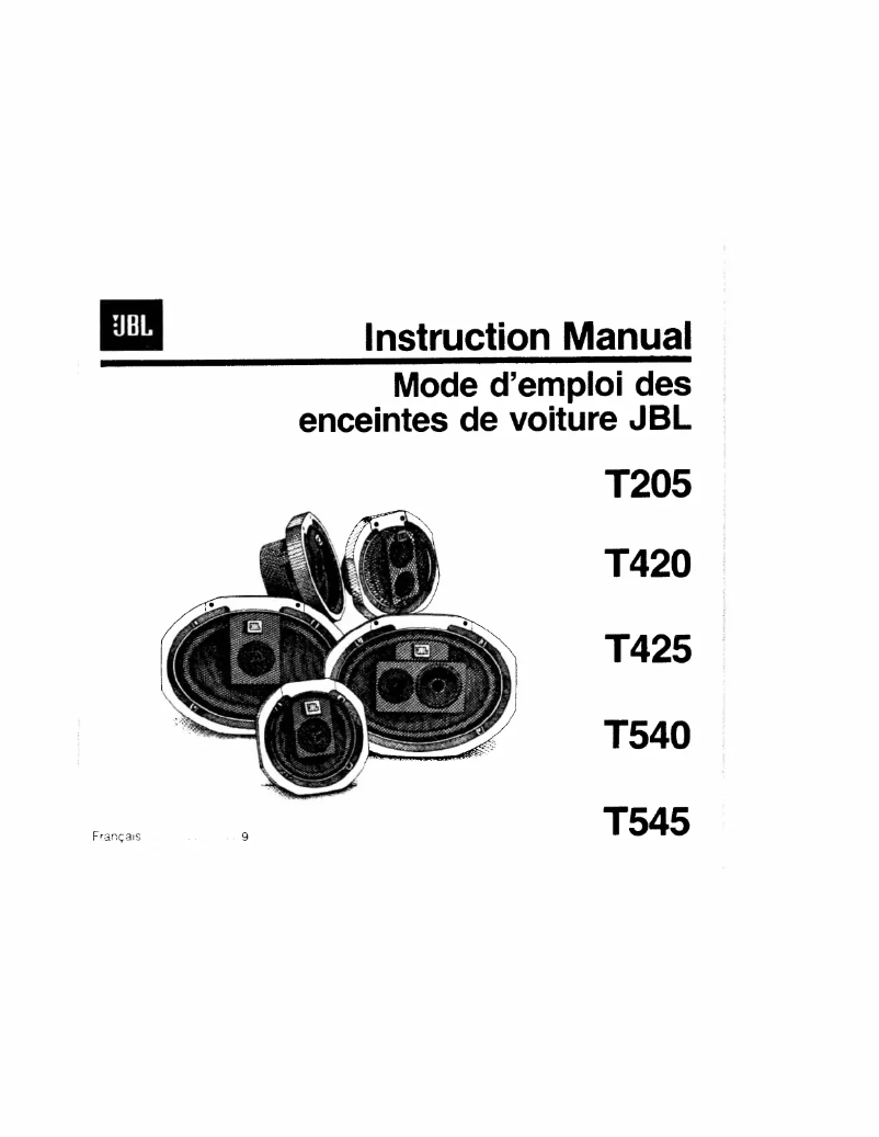 First page image of the manual for T545