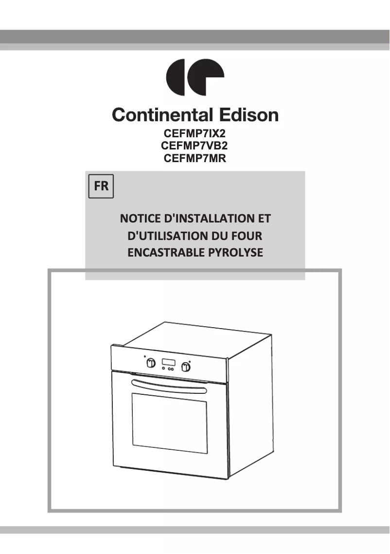 Page 1 of the manual User Manual Continental Edison CEFMP7IX2