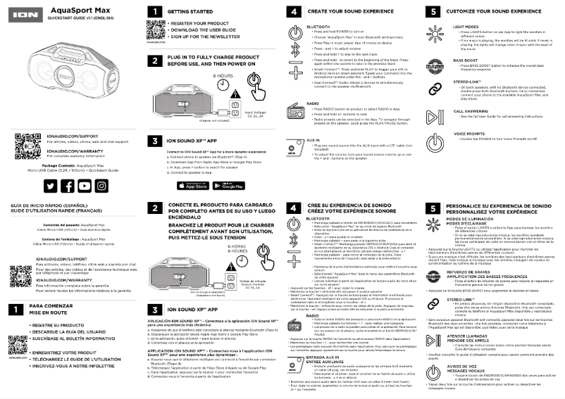 First page image of the manual for AquaSport Max
