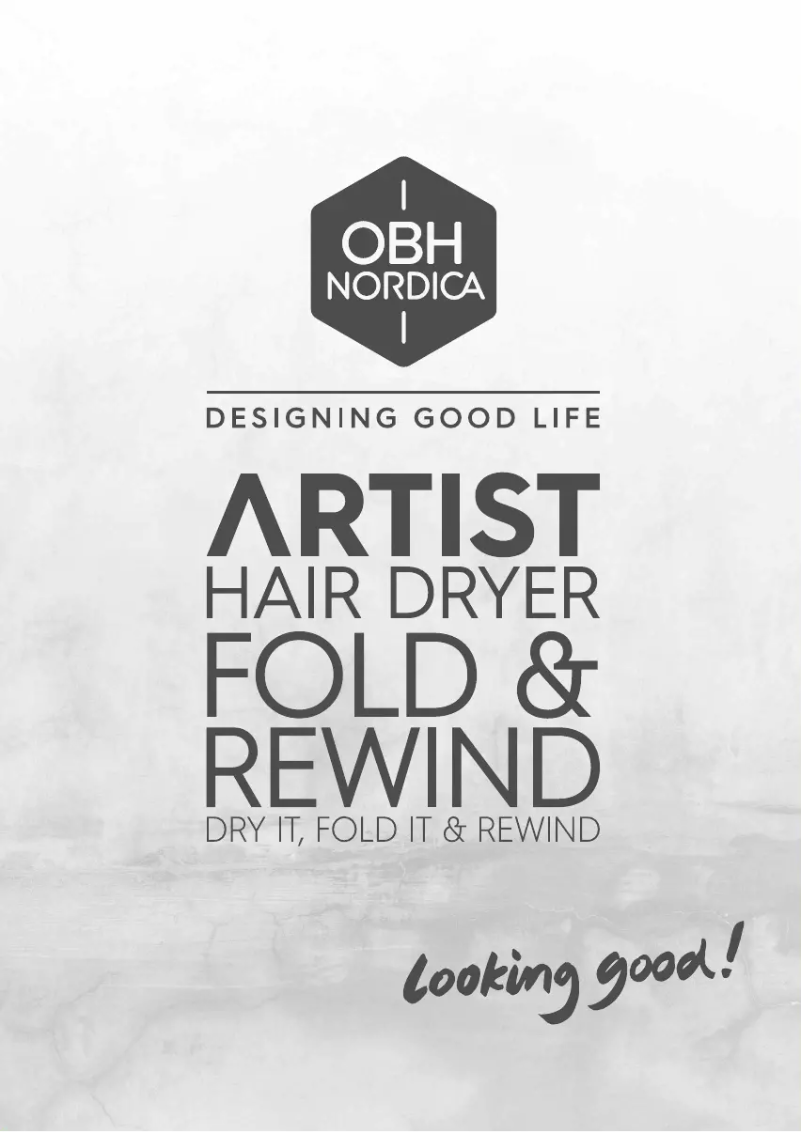 Page 1 of the manual User Manual OBH Nordica Artist Fold & Rewind 5164