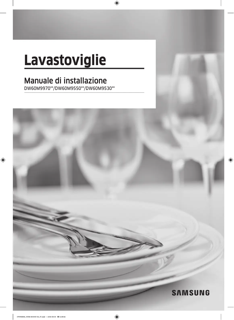 First page image of the manual for DW60M9530BB/ET