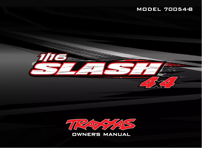 Page 1 of the manual User Manual Traxxas Slash