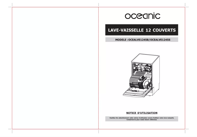 Image de la première page du manuel de l'appareil OCEALVE1245B