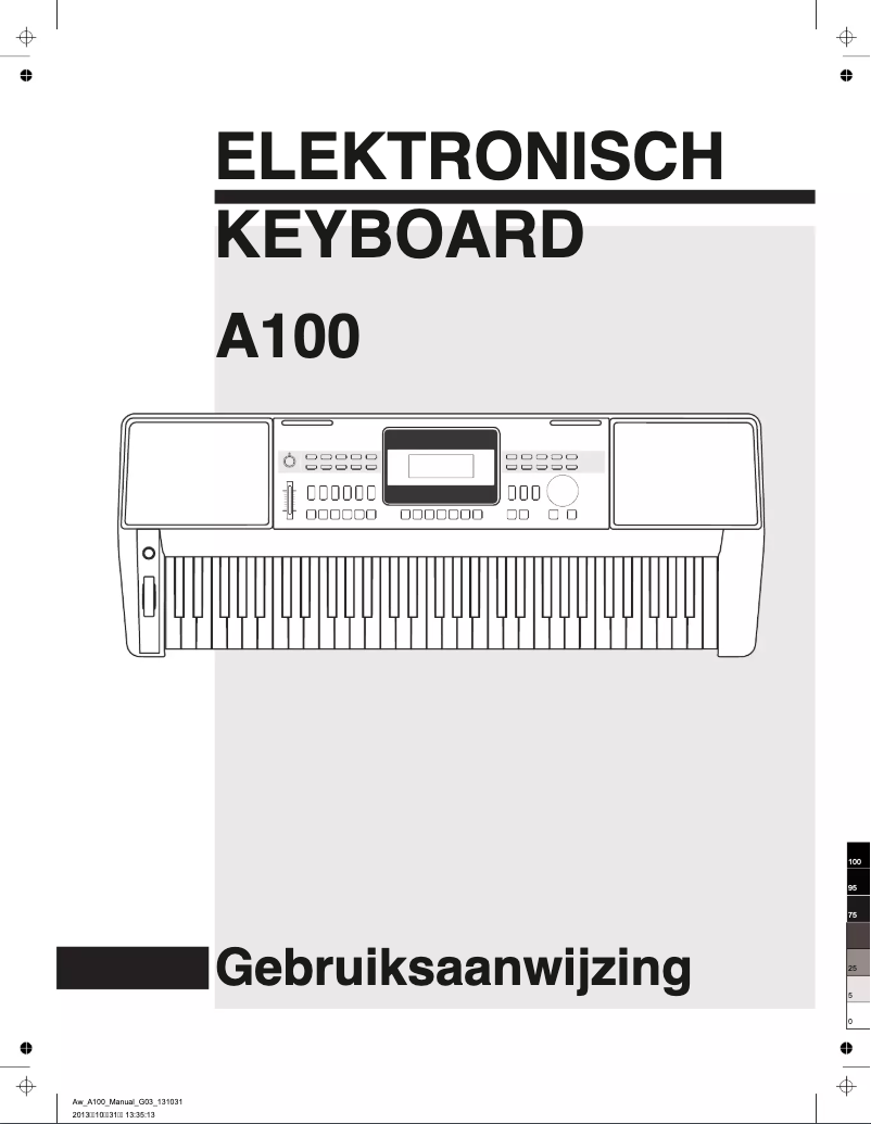 Image de la première page du manuel de l'appareil A 100