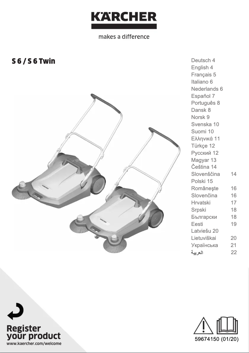Page 1 of the manual User Manual Kärcher S6