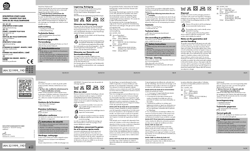 Page 1 of the manual User Manual Playtive IAN 321999