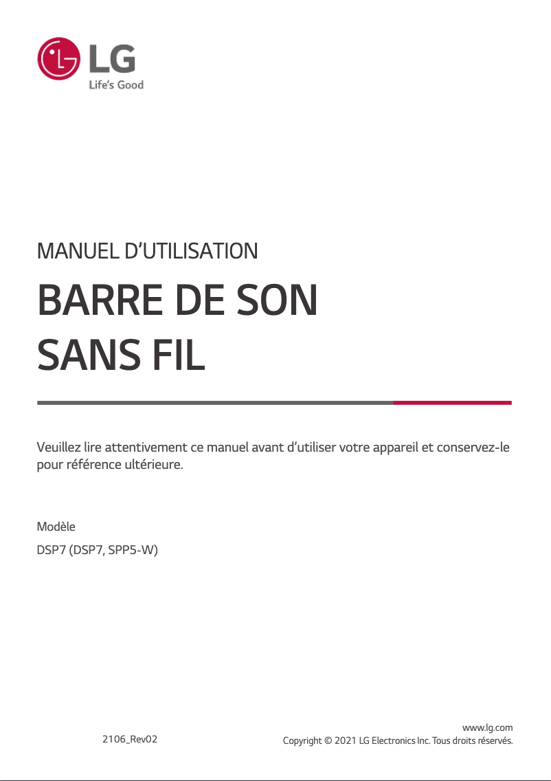 First page image of the manual for DSP7