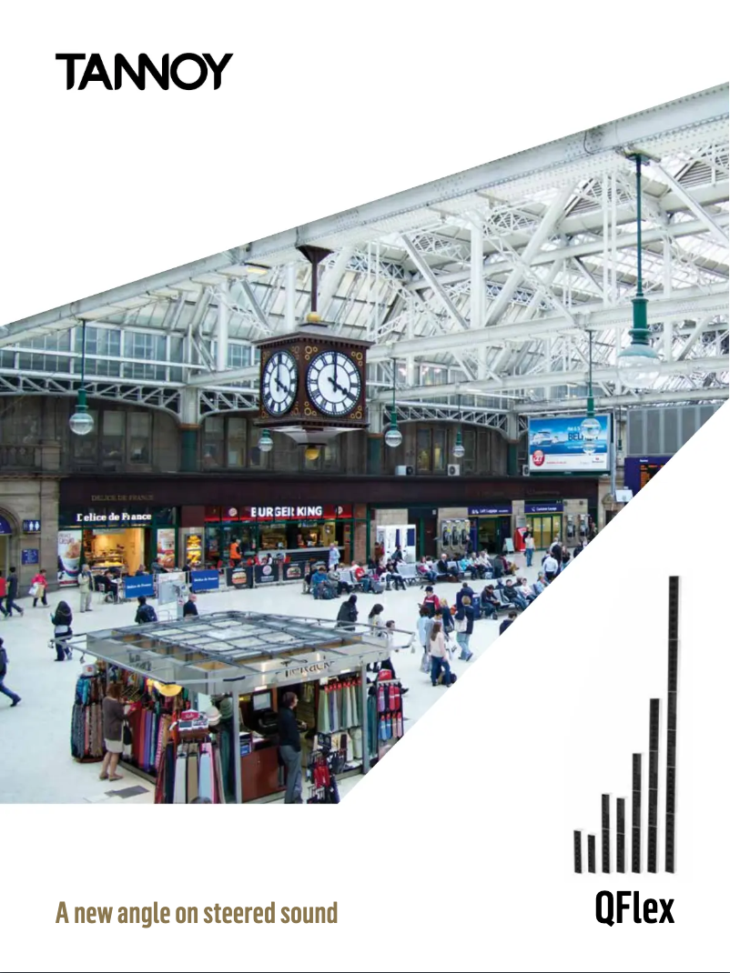 Page 1 of the manual Brochure Tannoy QFlex 48-WP