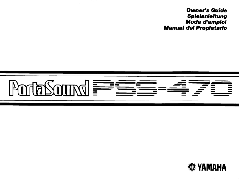 Page 1 of the manual User Manual Yamaha PSS-470