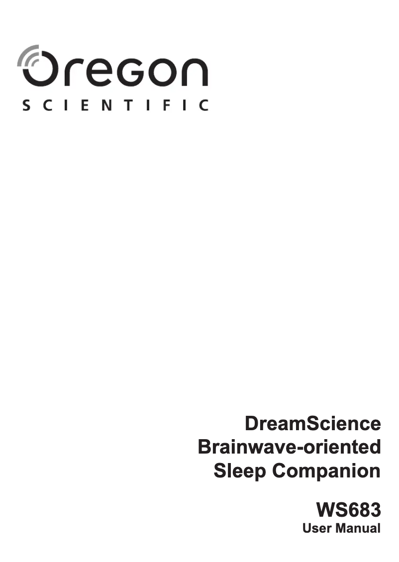 Page 1 of the manual User Manual Oregon Scientific DreamScience WS683