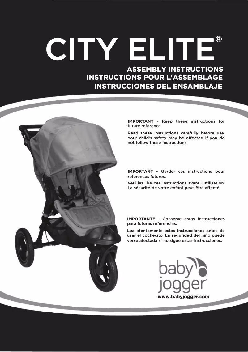 Page 1 of the manual User Manual Baby Jogger City Elite