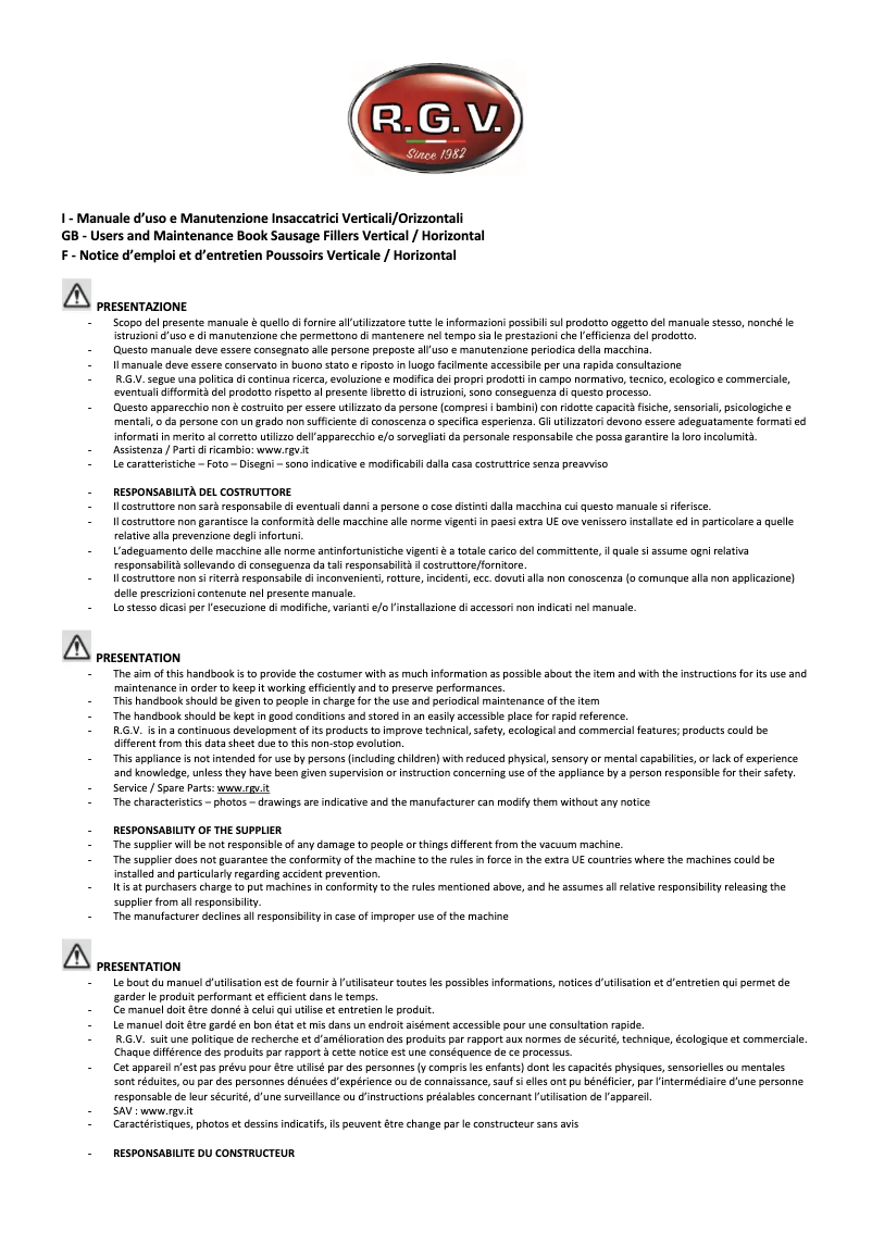 Image de la première page du manuel de l'appareil IPR 7