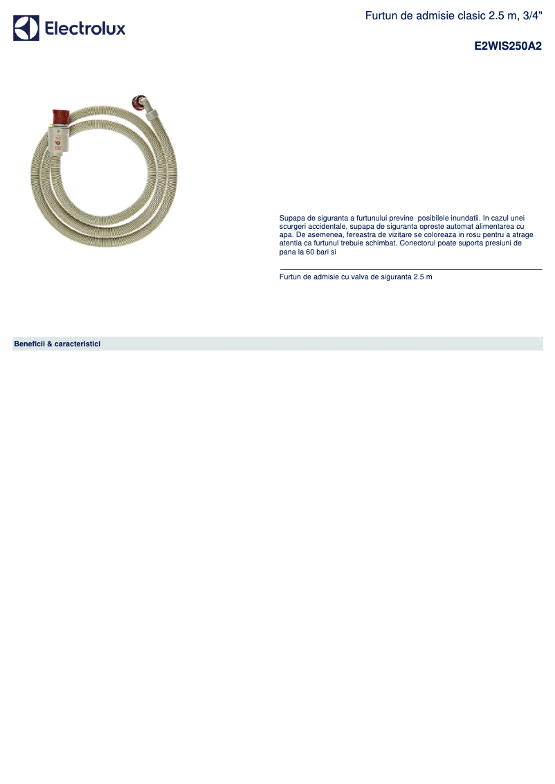 First page image of the manual for E2WIS250A2