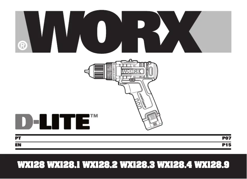 Page 1 of the manual User Manual Worx D-Lite WX128.4