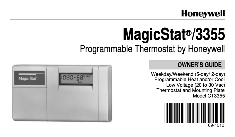 First page image of the manual for MagicStat 3355