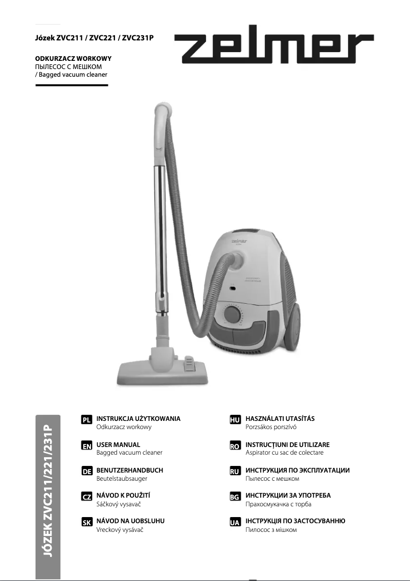 First page image of the manual for Józek ZVC231P