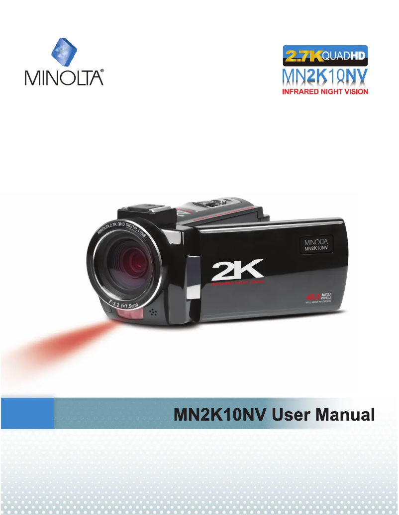 Page 1 of the manual User Manual Minolta MN2K10NV