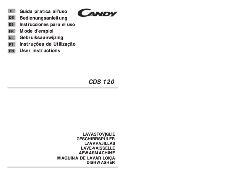 Page 1 of the manual User Manual Candy CDS 120