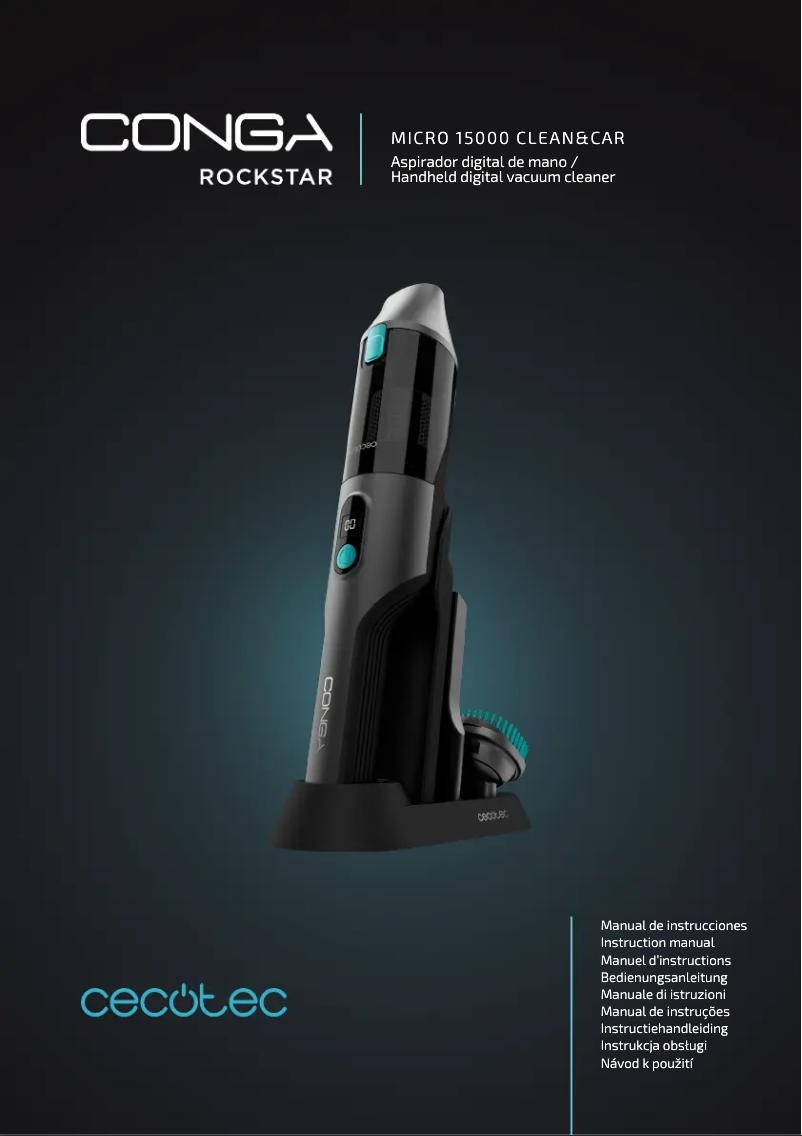 Page 1 de la notice Manuel utilisateur Cecotec Conga Rockstar Micro 15000 Clean&Car