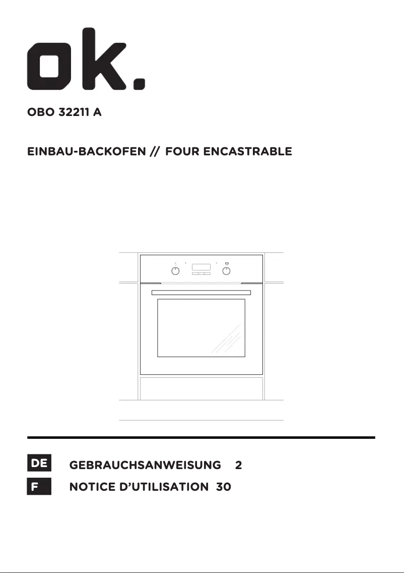 Page 1 of the manual User Manual OK OBO 32211 A