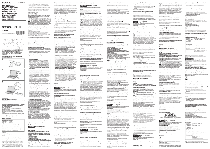 First page image of the manual for QDA-SB1