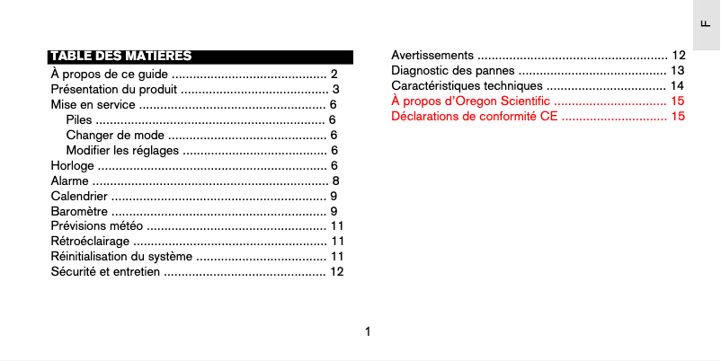 First page image of the manual for PSS01