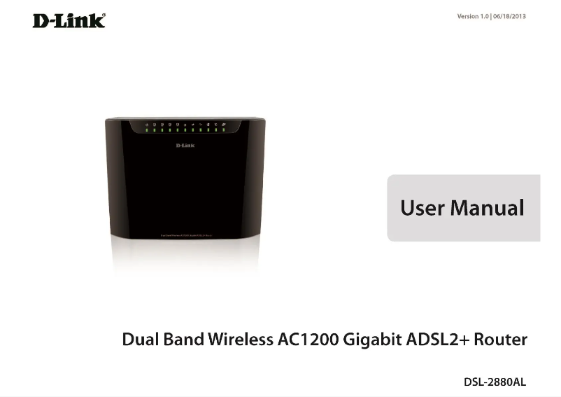 Page 1 of the manual User Manual D-Link DSL-2880AL