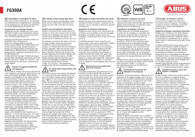 First page image of the manual for FG300A