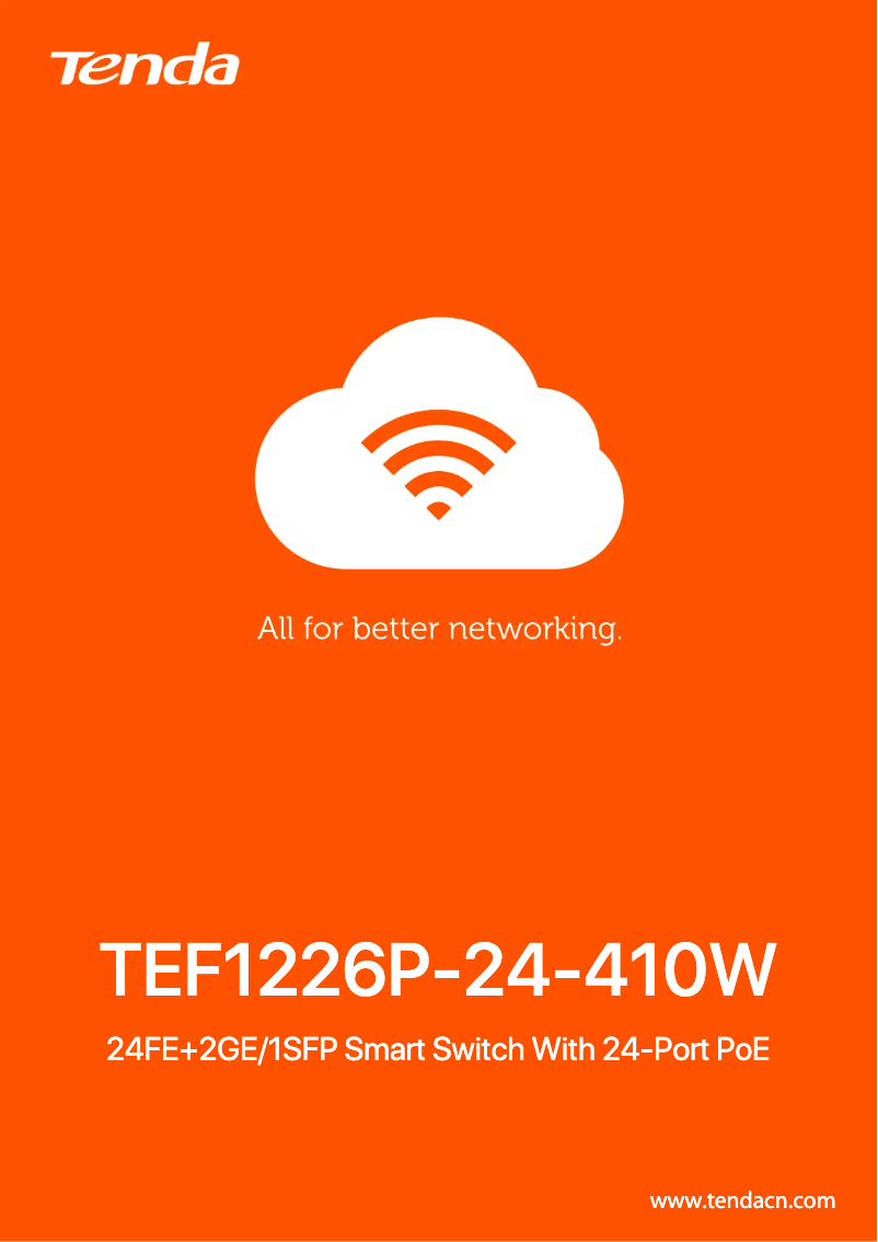 Page 1 of the manual User Manual Tenda TEF1226P-24-410W