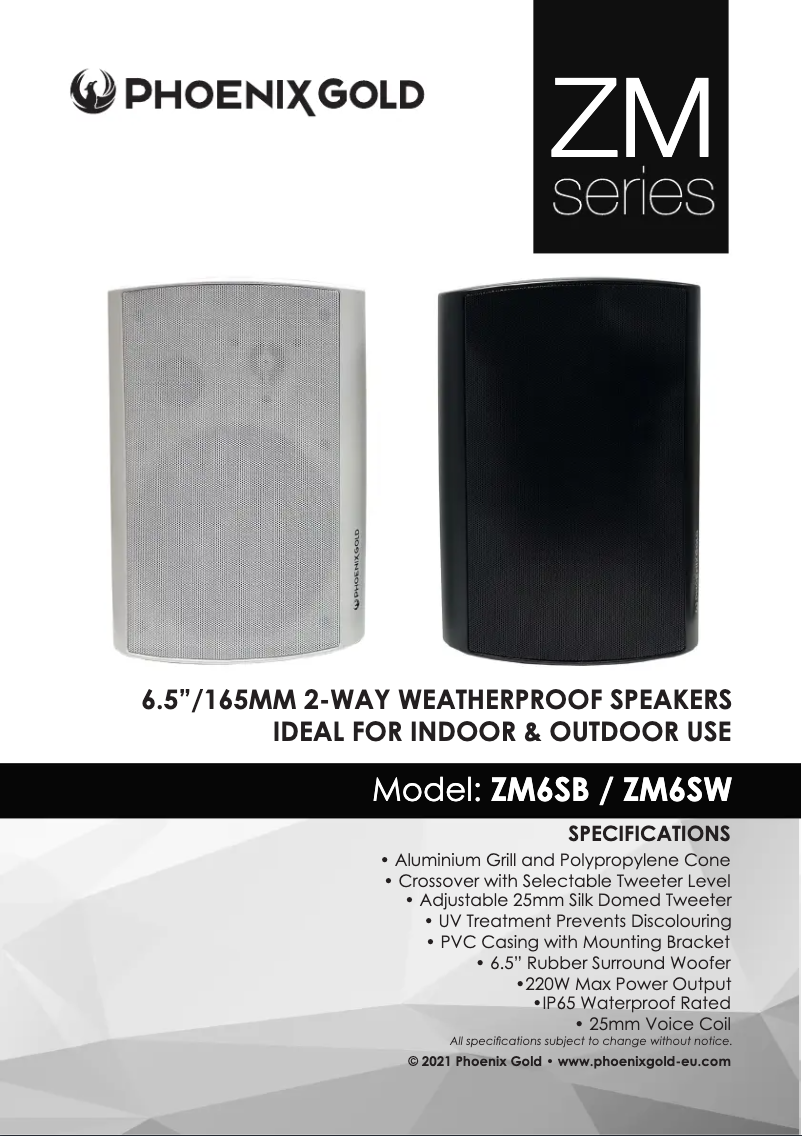 First page image of the manual for ZM6SW