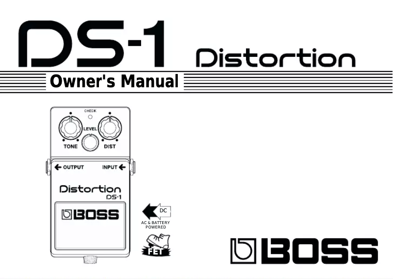 Page 1 of the manual User Manual Boss Distortion DS-1