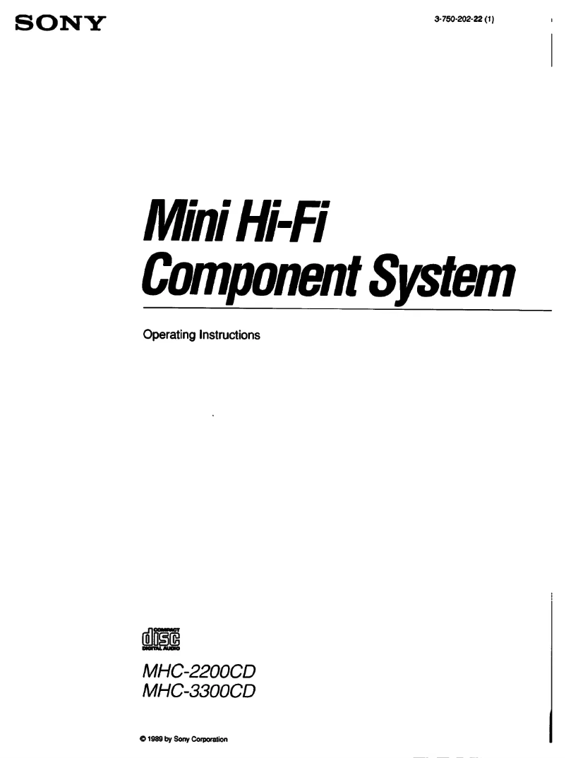 First page image of the manual for MHC-3300CD
