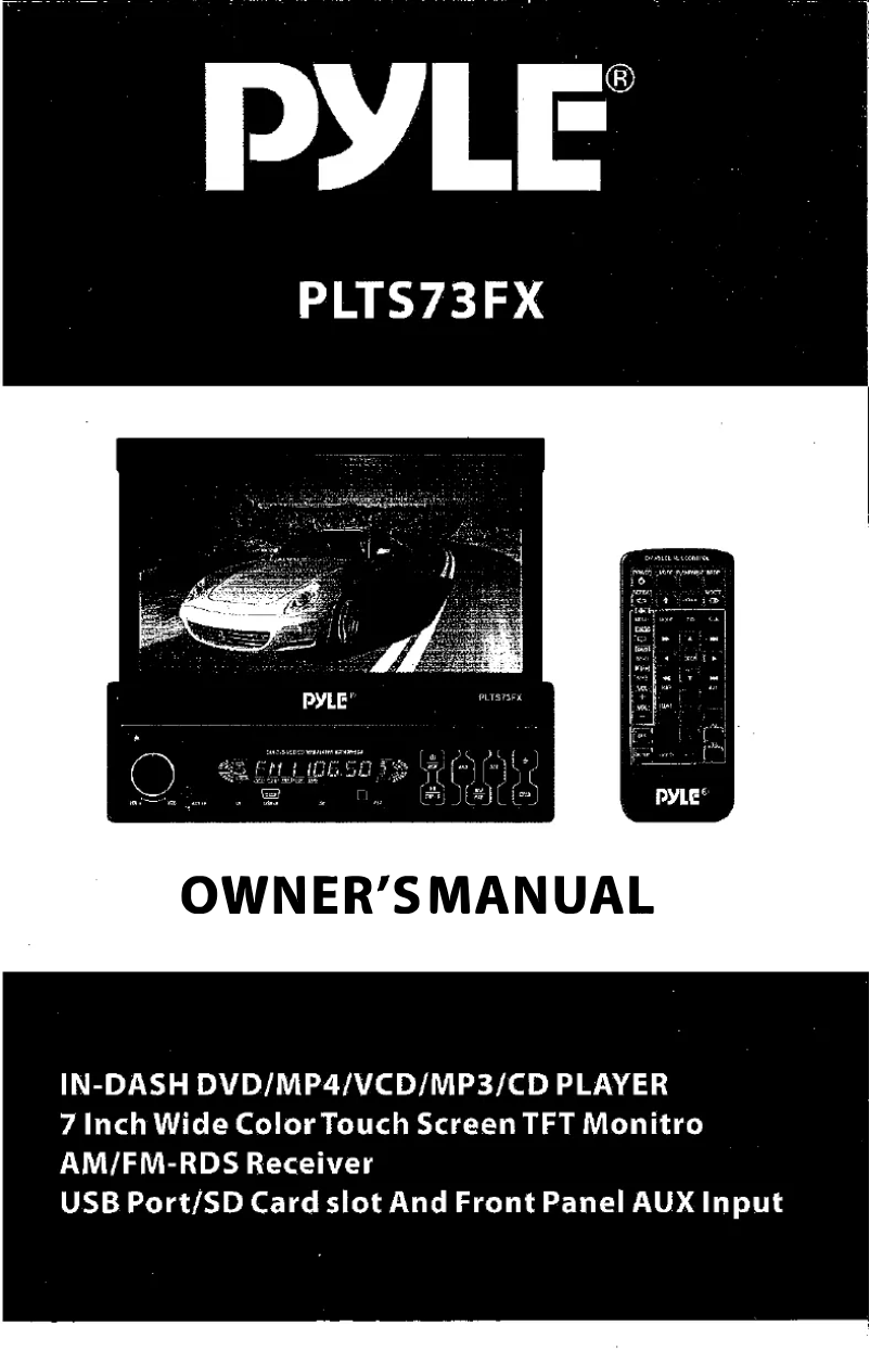 First page image of the manual for PLTS73FX