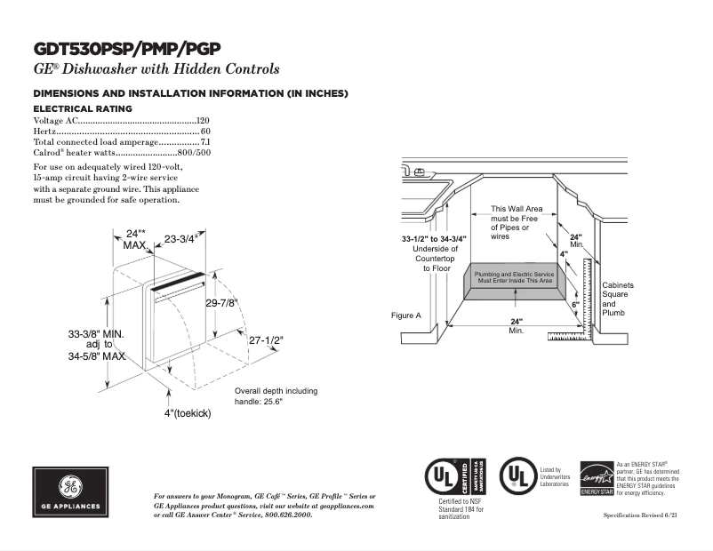 First page image of the manual for GDT530PGPBB