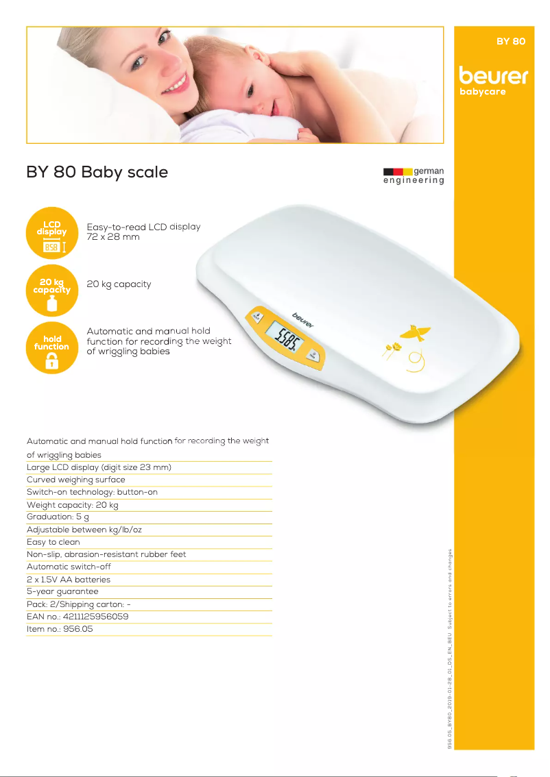 First page image of the manual for BY 80