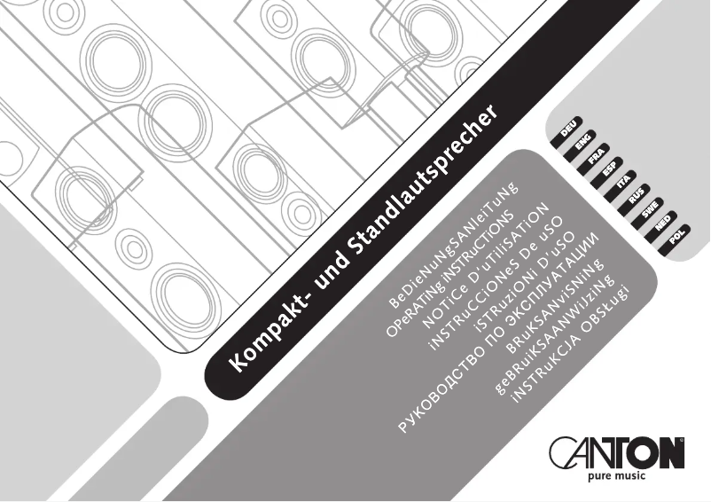Page 1 of the manual User Manual Canton CD 150.2