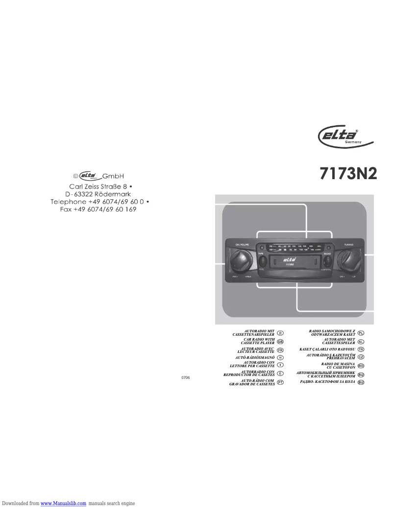 First page image of the manual for 7173N2