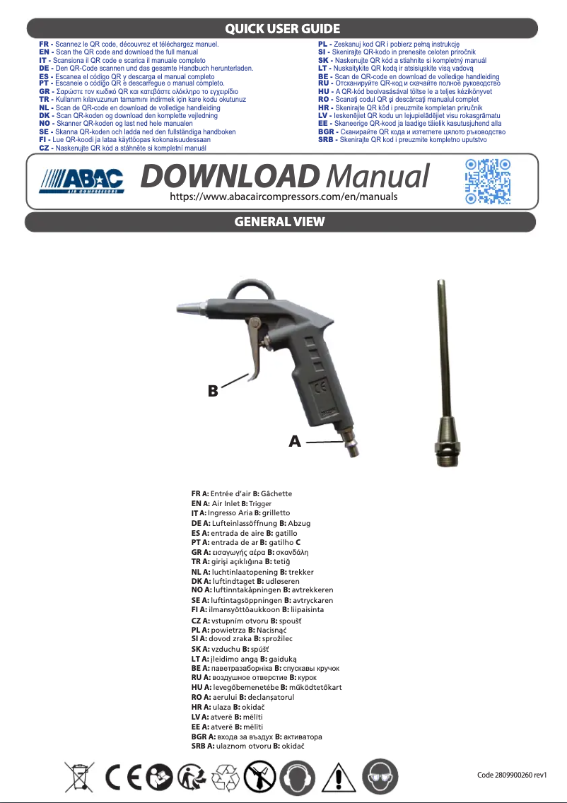 Page 1 of the manual User Manual Abac G-502