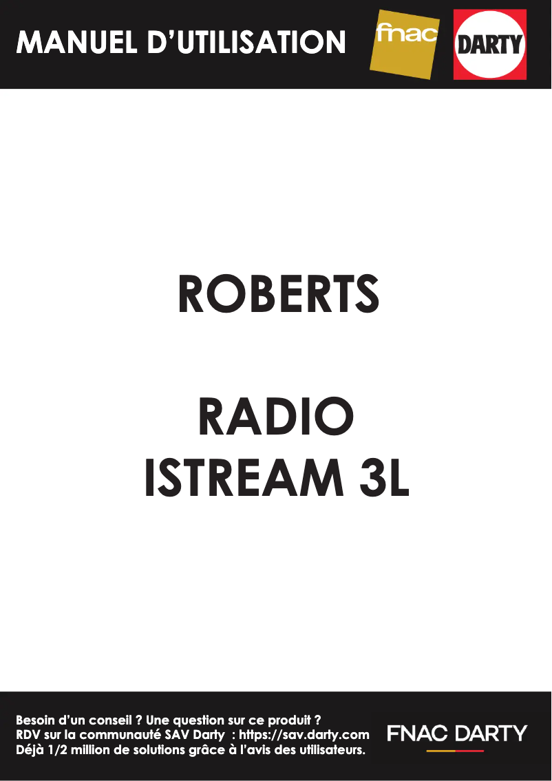 Page 1 of the manual User Manual Roberts iStream 3L