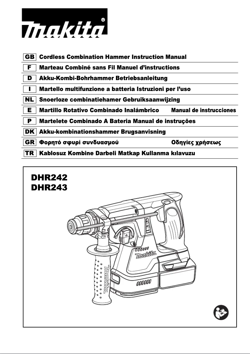 Page 1 of the manual User Manual Makita DHR243RFJV