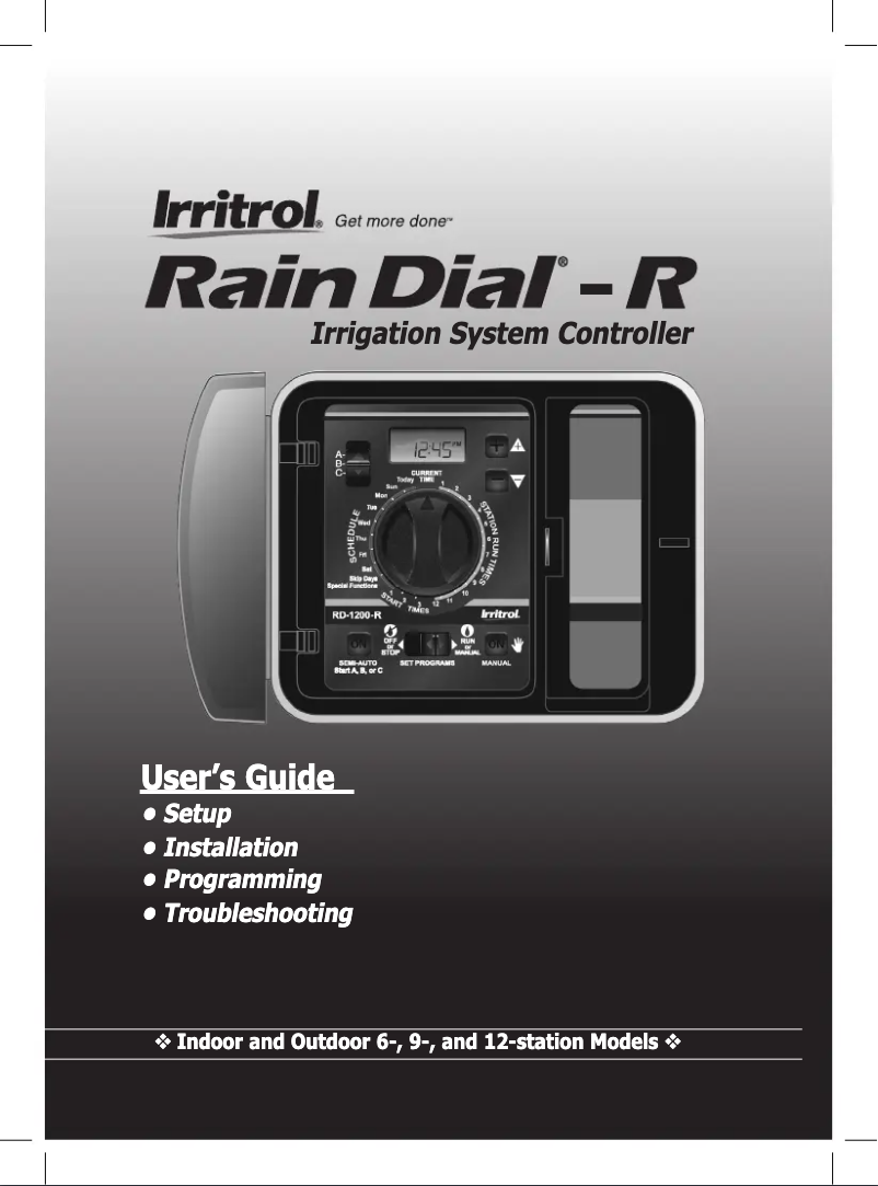 Page 1 of the manual User Manual Irritrol RD900-EXT-R